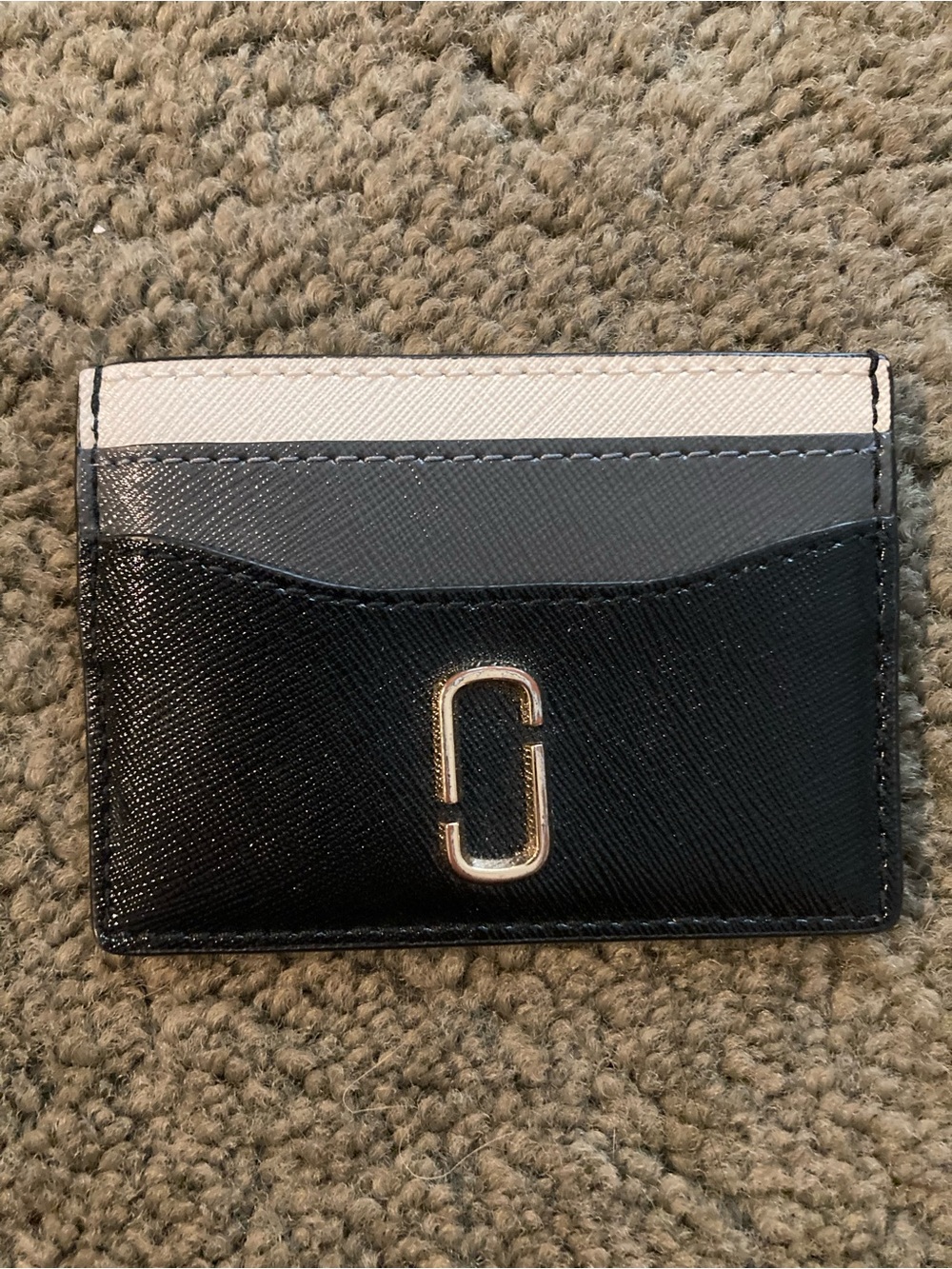 Marc Jacobs Black Card Slot with Cream Interior